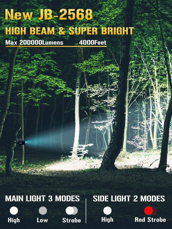 linterna Mano Recargable Luces LED Exterior Rondon-3