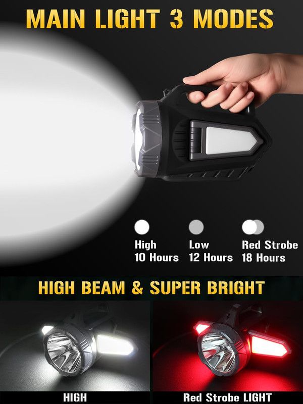 linterna Mano Recargable Luces LED Exterior Rondon-5