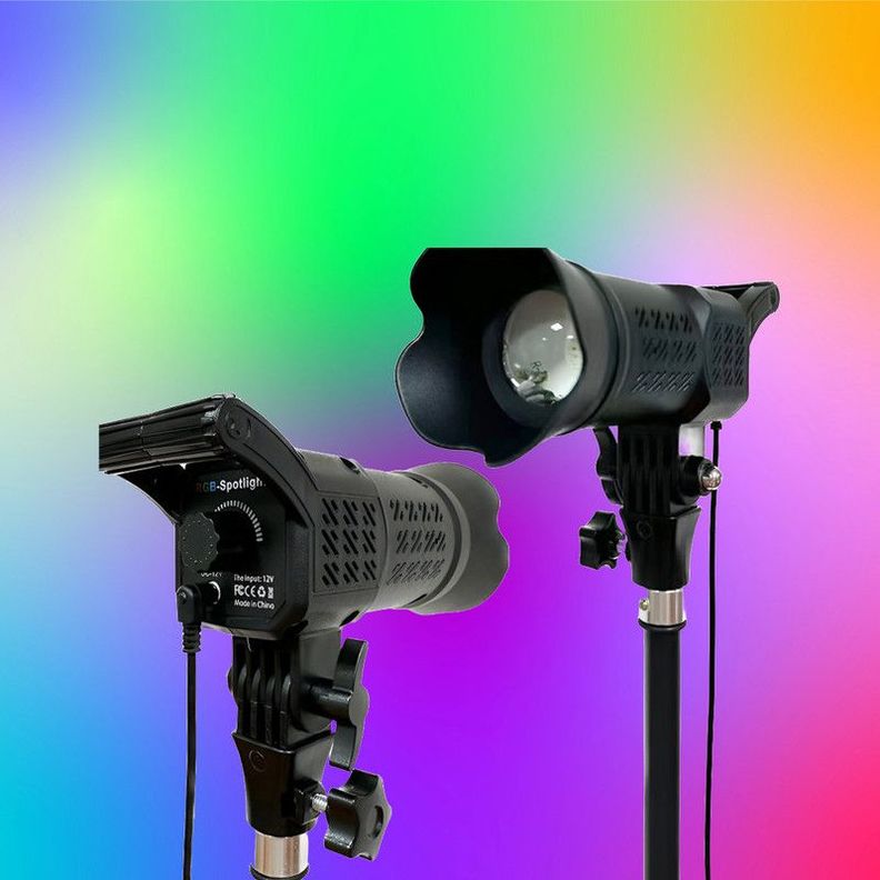 Iluminacion Foco Spotlight RGB Fotos Escenario Luce LED Lau -1