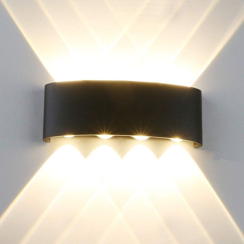 Aplique 8 Focos LED Exteriores Pared Luz Calida Lau-1