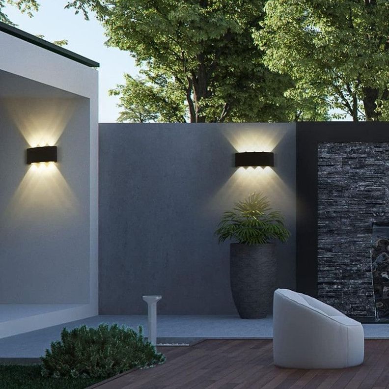 Aplique 8 Focos LED Exteriores Pared Luz Calida Lau-2