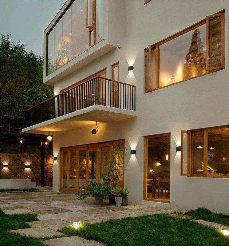 Aplique 8 Focos LED Exteriores Pared Luz Calida Lau-4
