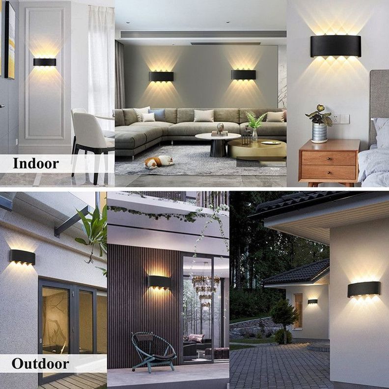 Aplique 8 Focos LED Exteriores Pared Luz Calida Lau-8