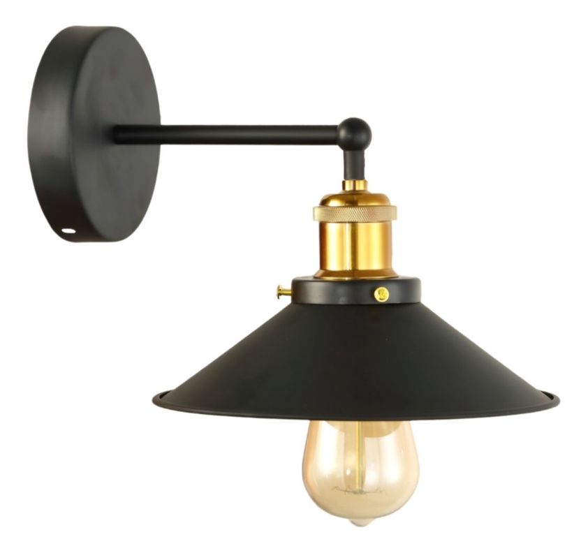Lámpara Pared Nórdica Industrial Decorativa Negra Cobre Jhn-0