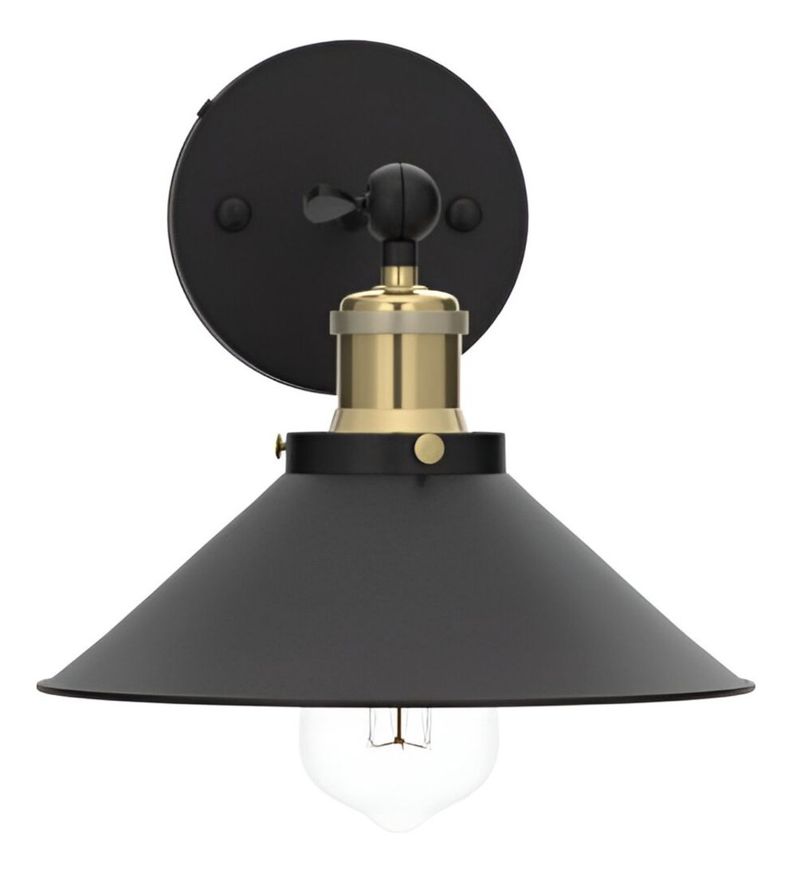 Lámpara Pared Nórdica Industrial Decorativa Negra Cobre Jhn-1