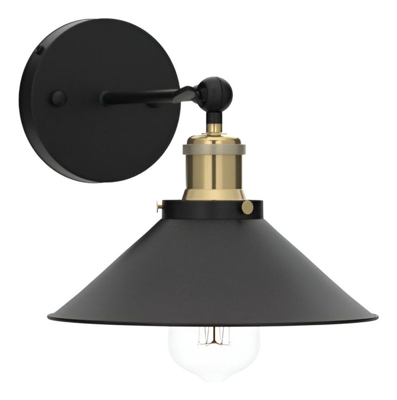 Lámpara Pared Nórdica Industrial Decorativa Negra Cobre Jhn-2