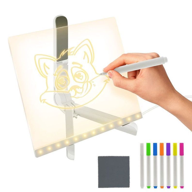 Pizarra Acrilica Transparente Escritura Oficina Niño Luz Lau-1
