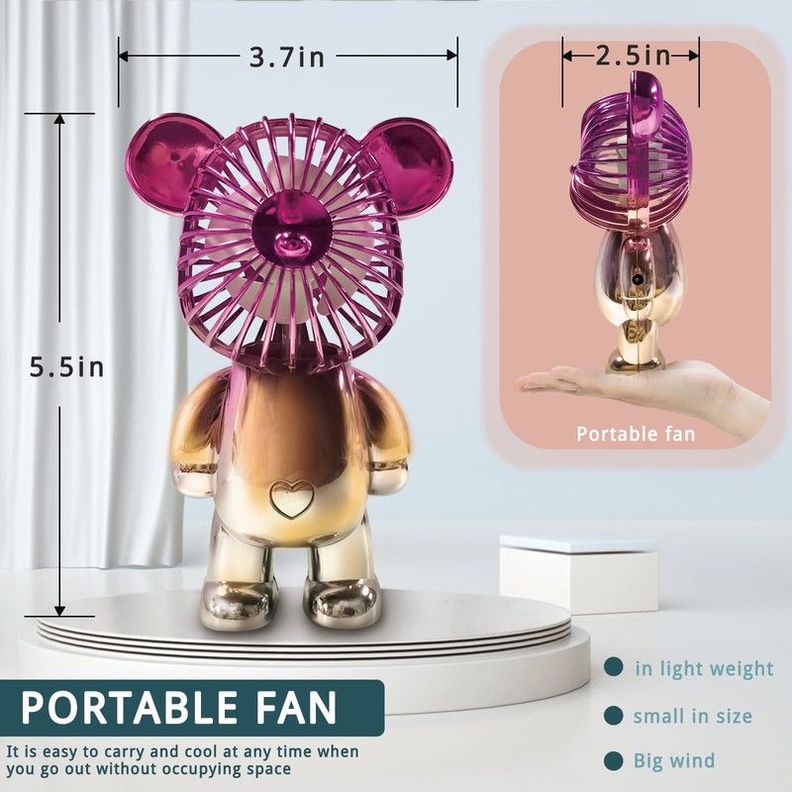 Ventilador Usb Dormitorio Portatil Duradero Perfecto Rondon-5