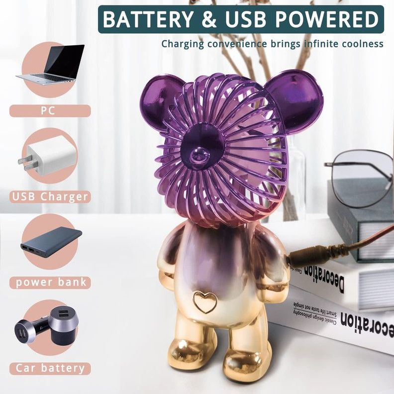 Ventilador Usb Dormitorio Portatil Duradero Perfecto Rondon-6
