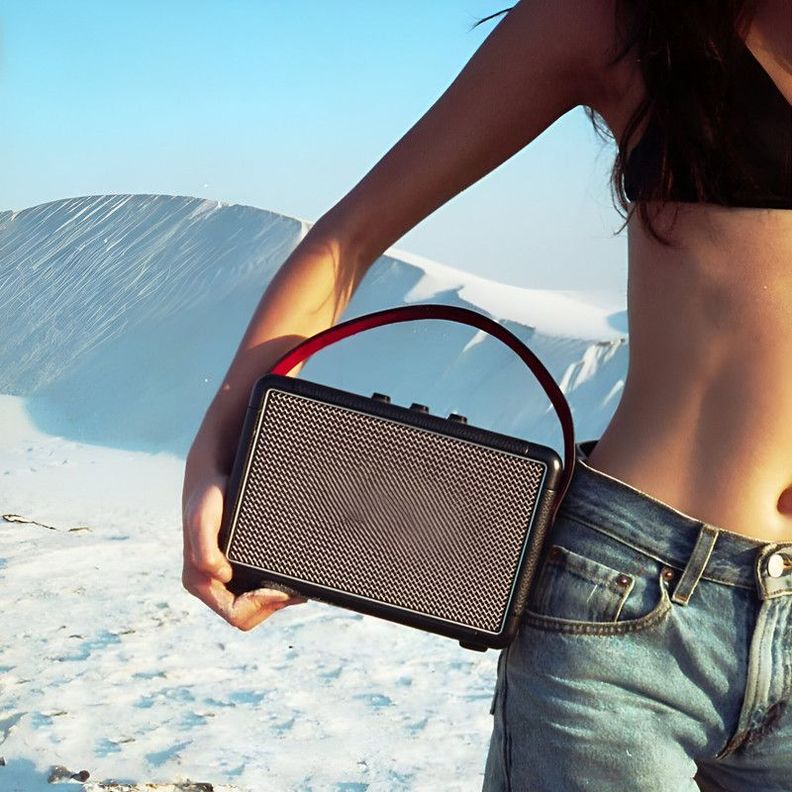 Parlante Altavoz Retro Bluetooth Recargable Lau-7