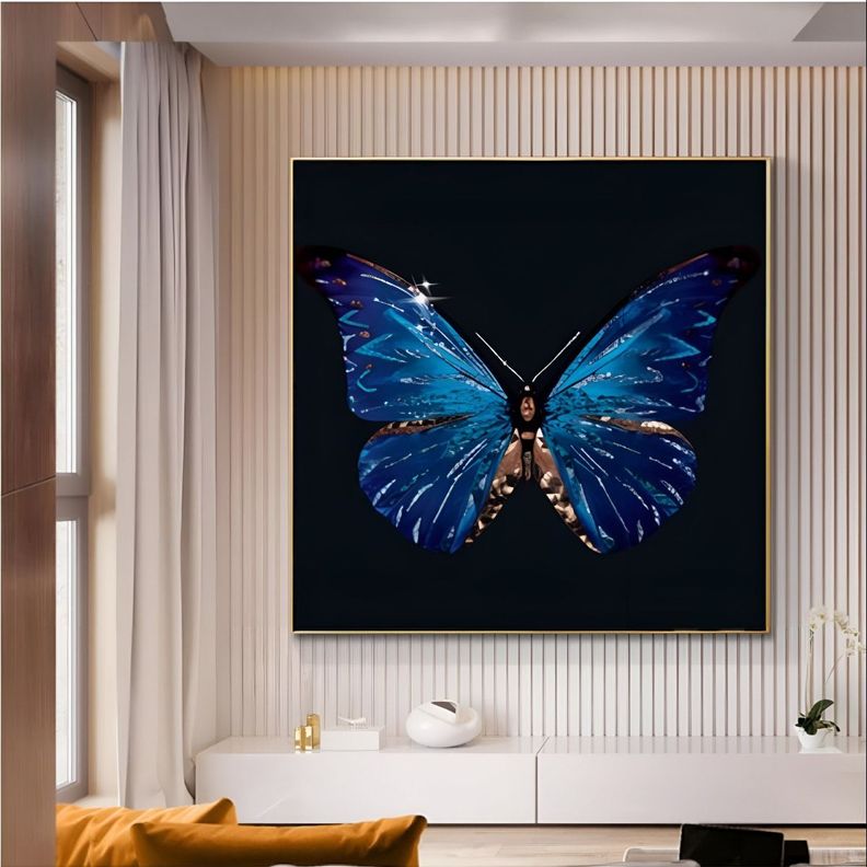 Decoración Pared Arte Pintura Mariposa Abstracta Moderno Jhn-1