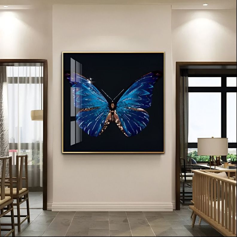 Decoración Pared Arte Pintura Mariposa Abstracta Moderno Jhn-2