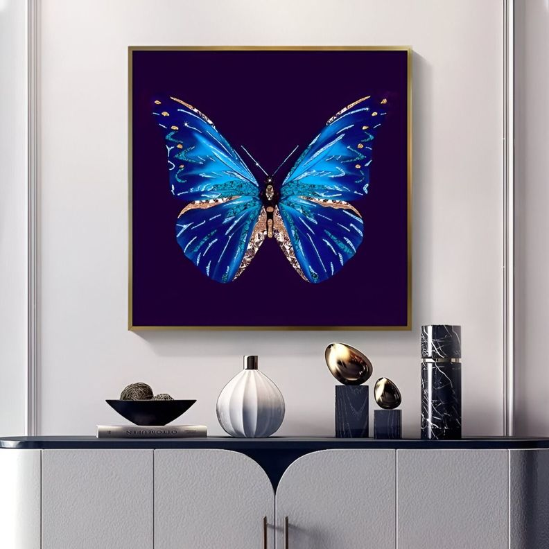 Decoración Pared Arte Pintura Mariposa Abstracta Moderno Jhn-3