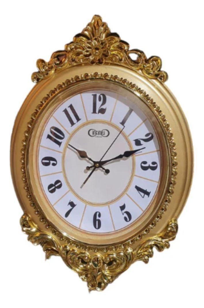 Reloj Pared Vintage Decorativo Dorado Clásico Elegante Jhn-0