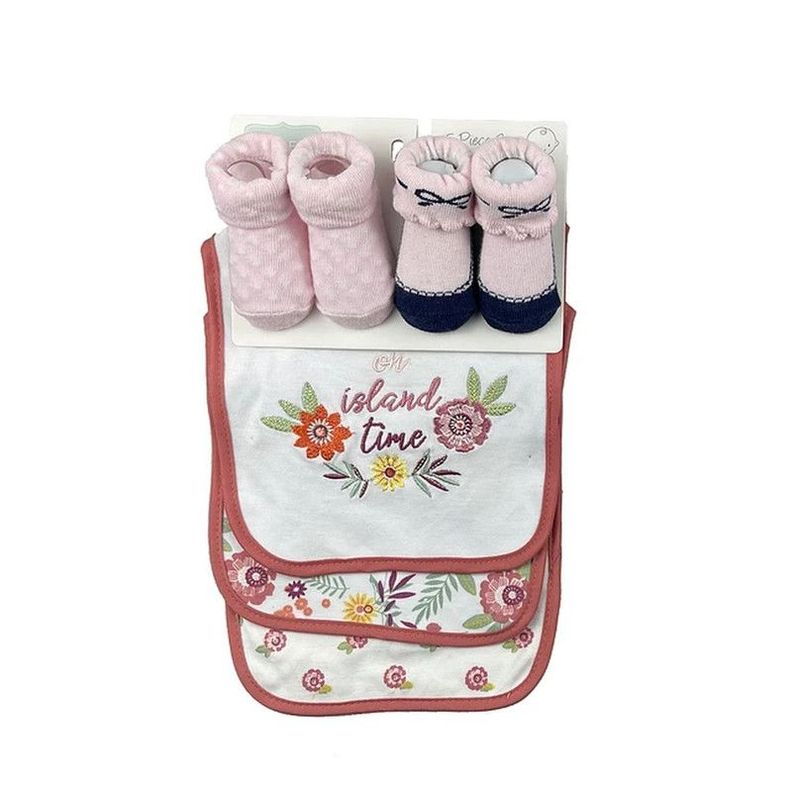 3 Baberos 2 Calcetines Bebé Juego Conjunto Bebes Rondon-8