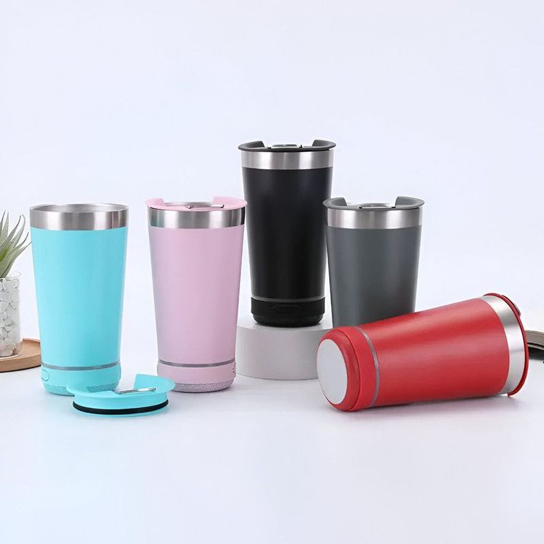 Vaso Termico Portatil Con Abridor Parlante Bluetooh Lau-5