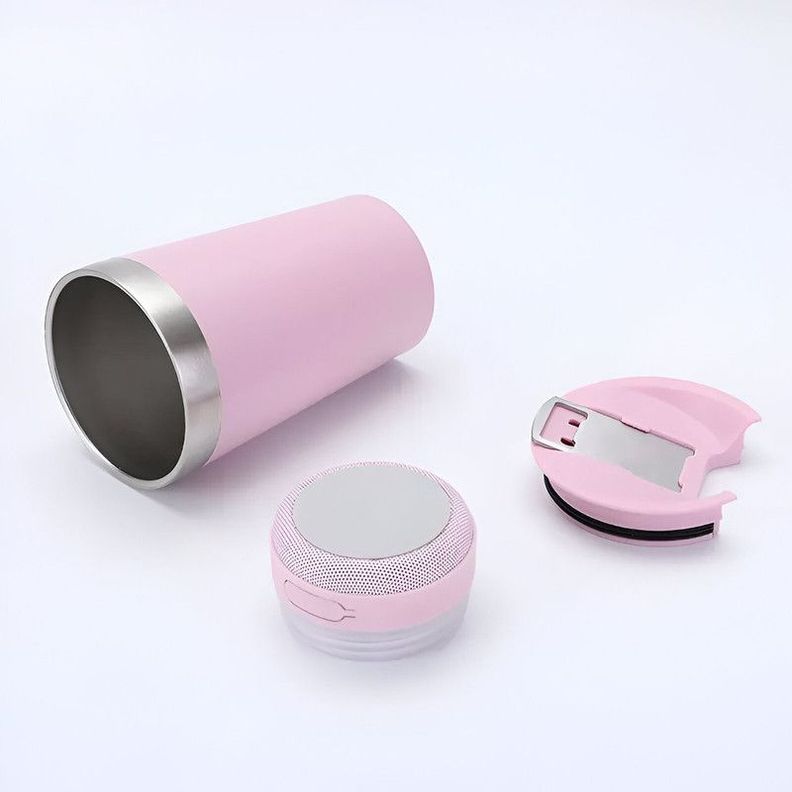 Vaso Termico Portatil Con Abridor Parlante Bluetooh Lau-6