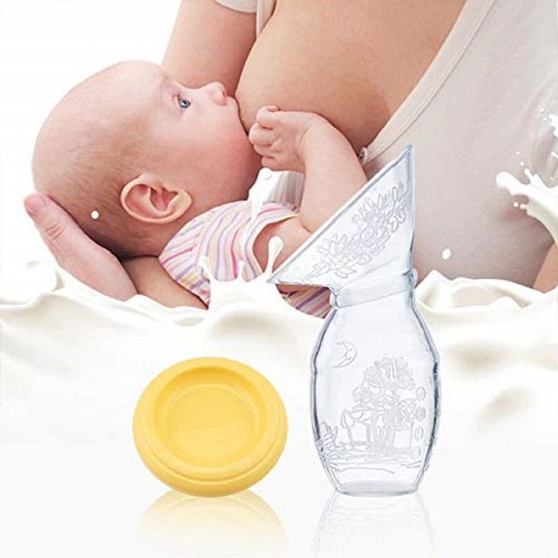 Set 4 Extractor Leche Silicona Manual Mamas Bebes Lau-0
