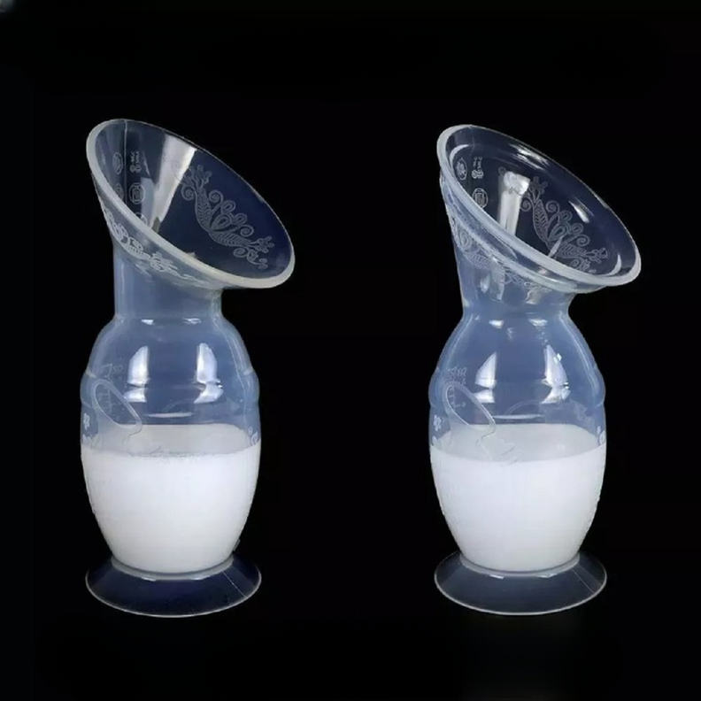 Set 4 Extractor Leche Silicona Manual Mamas Bebes Lau-8