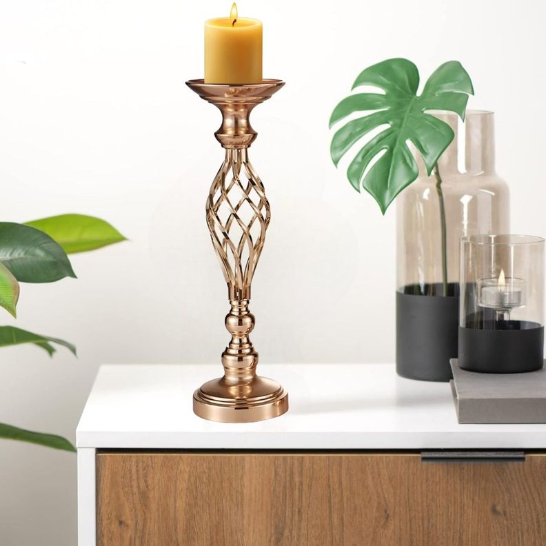 Portavelas Centro Mesa Candelabro Decoración 43cm Jhn-4