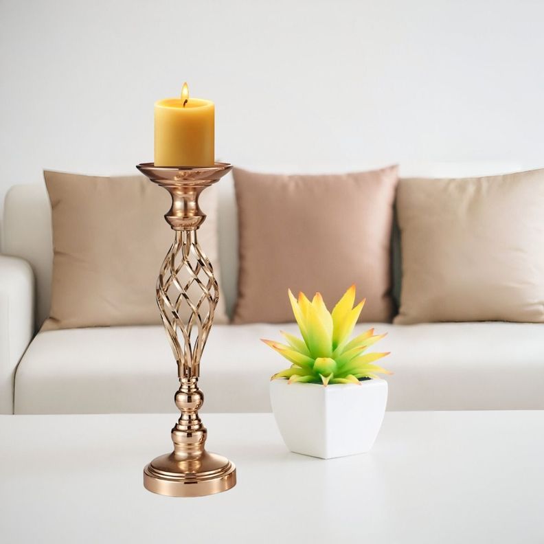 Portavelas Centro Mesa Candelabro Decoración 43cm Jhn-5