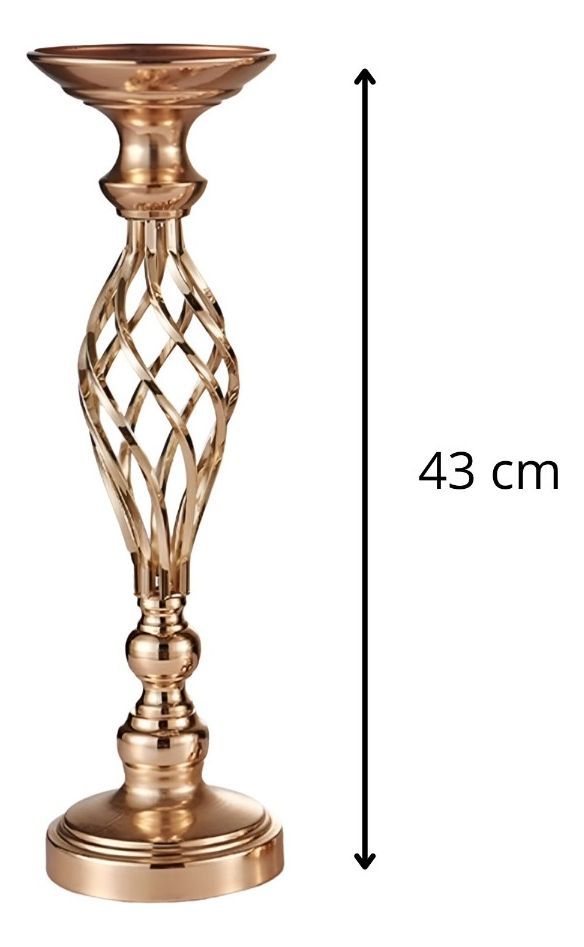 Portavelas Centro Mesa Candelabro Decoración 43cm Jhn-9