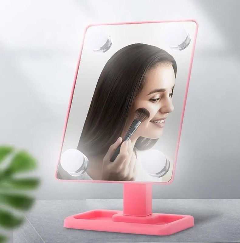 Espejo Tocador Led Giratorio Mesa Mini Belleza Rondon-9