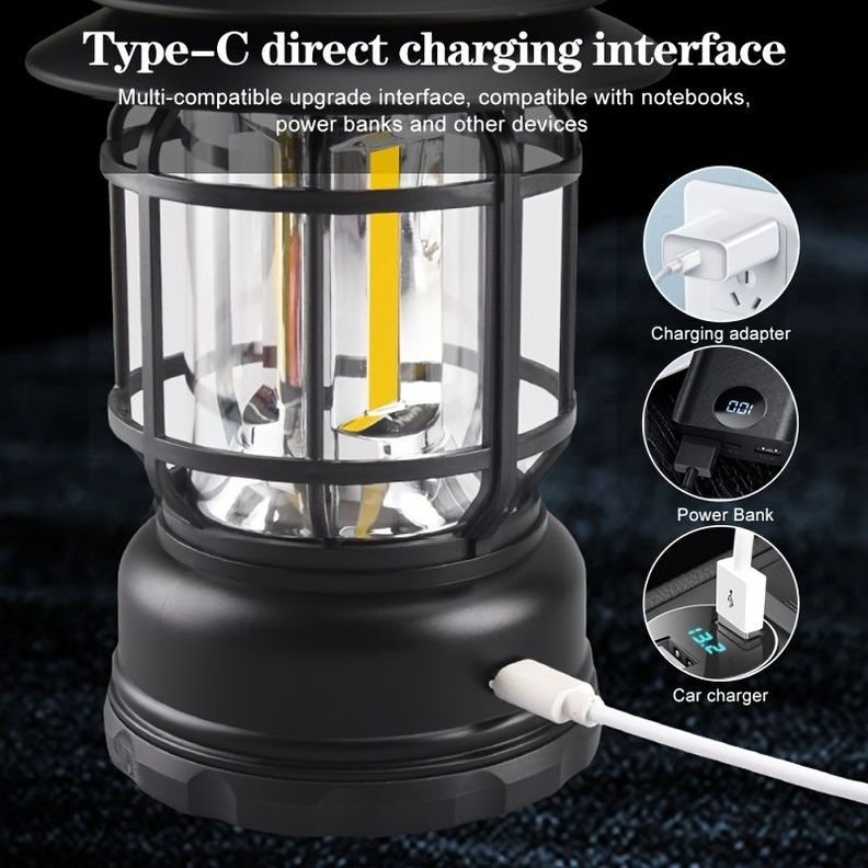 Lámpara LED Queroseno Acampar AA USB Camping Exterior Rondon-7