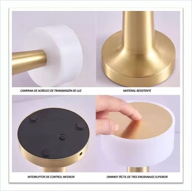 Lampara LED Recargable Inalambrica Tactil Dimmer Lau-2