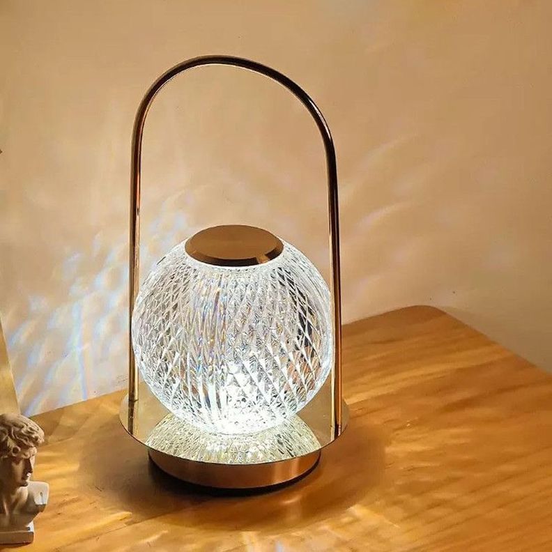 Lampara Cristal Recargable Sala Dormitorio Moderna Deco Lau-2