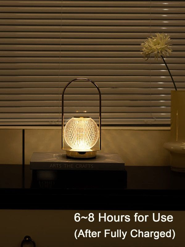 Lampara Cristal Recargable Sala Dormitorio Moderna Deco Lau-3
