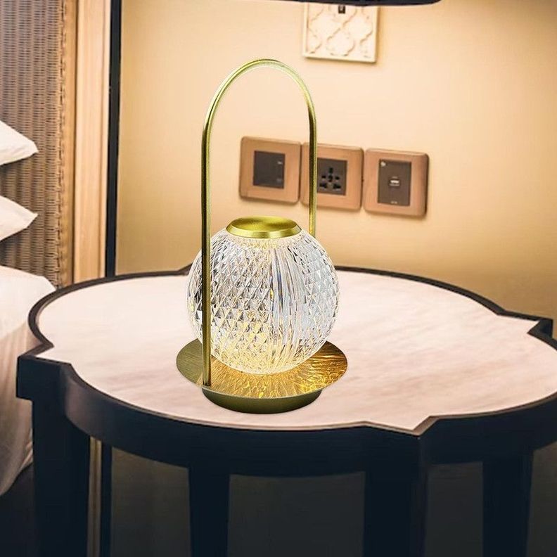 Lampara Cristal Recargable Sala Dormitorio Moderna Deco Lau-7