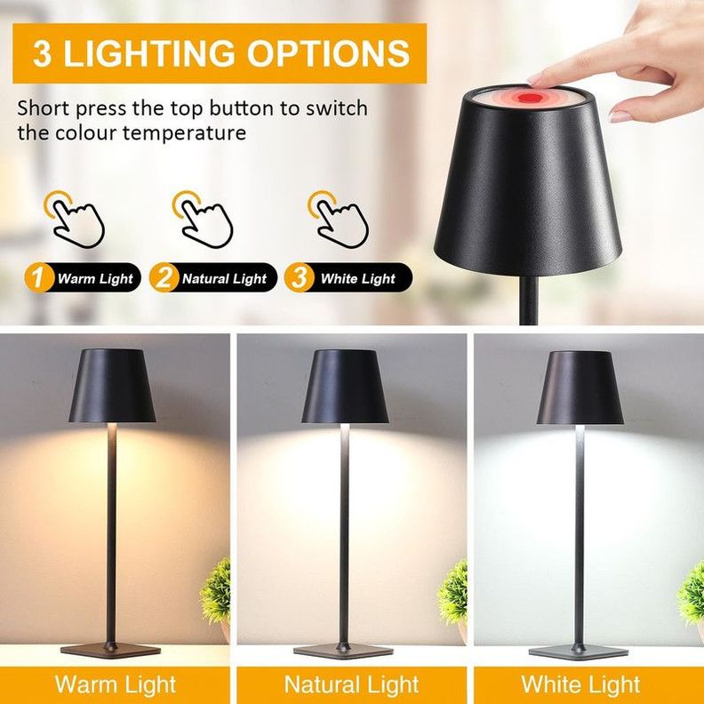 Lampara Mesa Portatil Moderna Pro LED Escritorio Lau-2