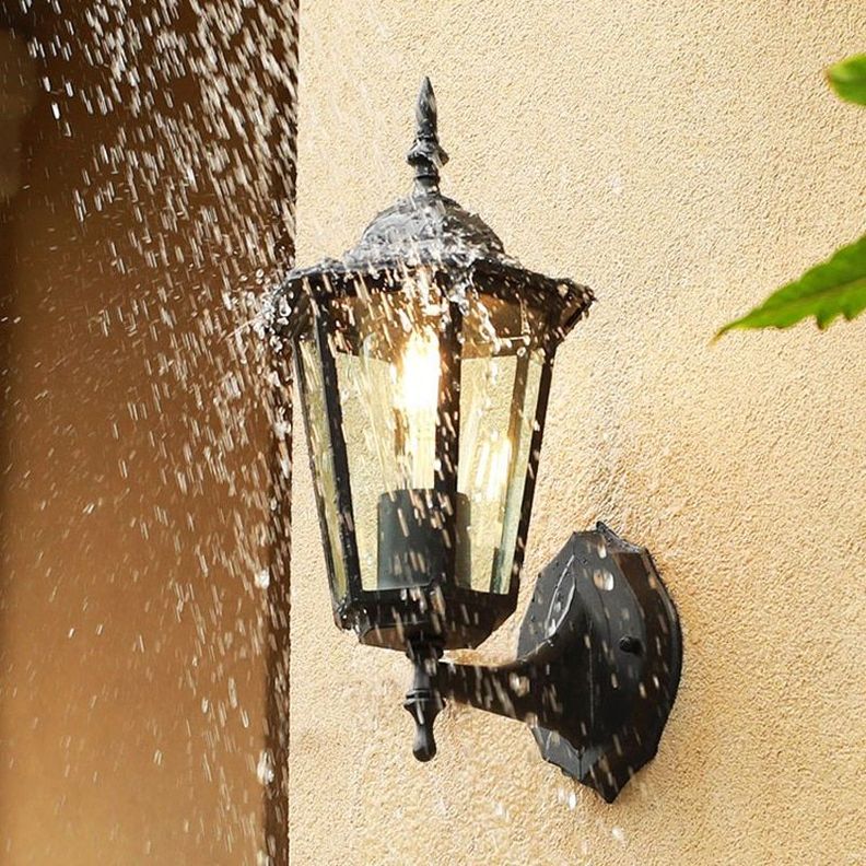 Aplique Pared Vidrio Retro Diseño Vintage Exterior Rondon-7