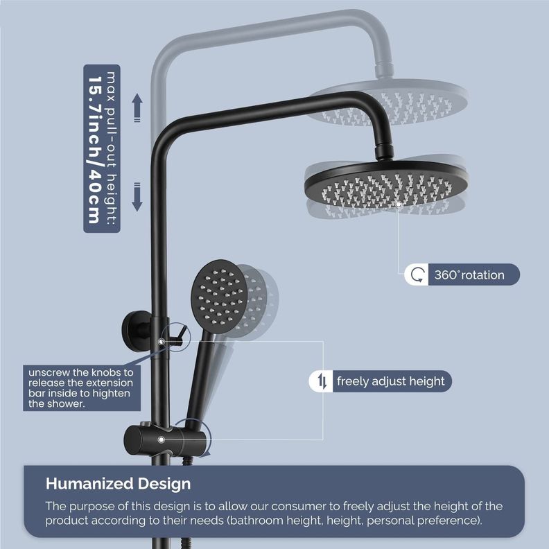 Columna Ducha Hogar Baño Agua Llave Excelente Calidad Rondon-6