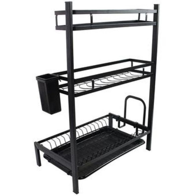Escurridor Platos Secador 3Niveles Loza Soporte Cubierto Lau-1