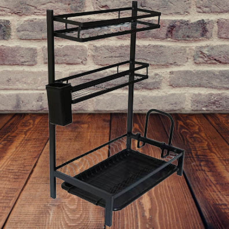 Escurridor Platos Secador 3Niveles Loza Soporte Cubierto Lau-3