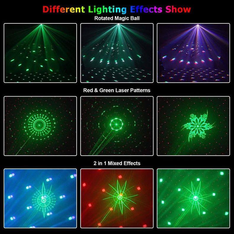 Luces Discoteca Iluminacion Led Fiestas Rgb Dj Girar Rondon-4