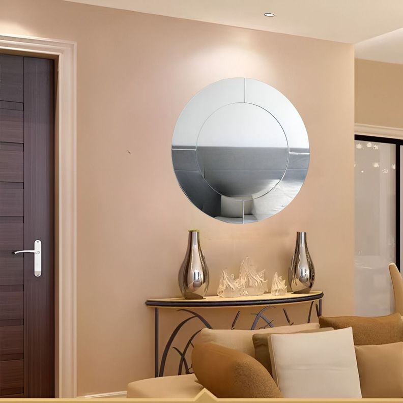 Espejo Pared Redondo Elegante Borde Espejo Decorativo Jhn-3
