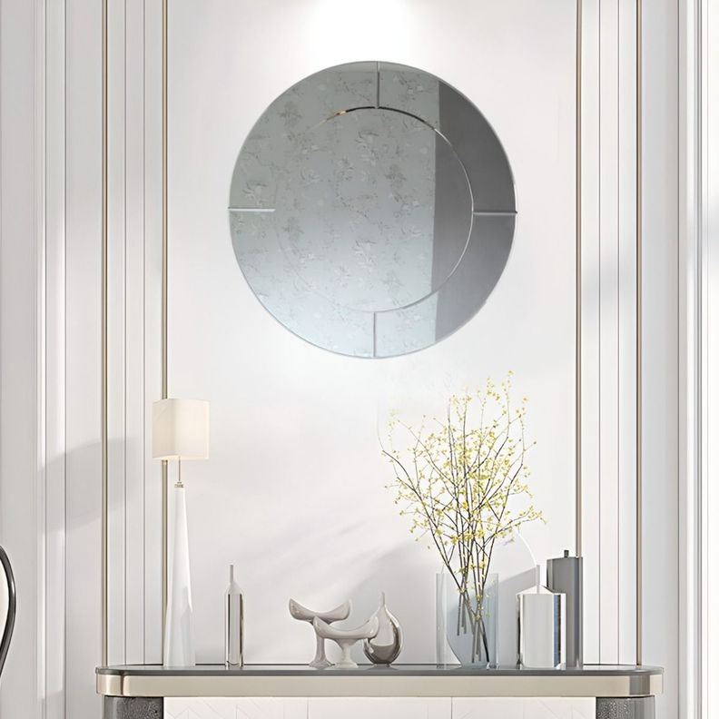 Espejo Pared Redondo Elegante Borde Espejo Decorativo Jhn-5