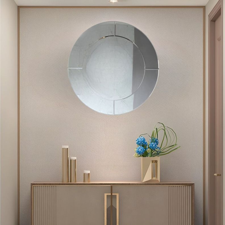 Espejo Pared Redondo Elegante Borde Espejo Decorativo Jhn-6
