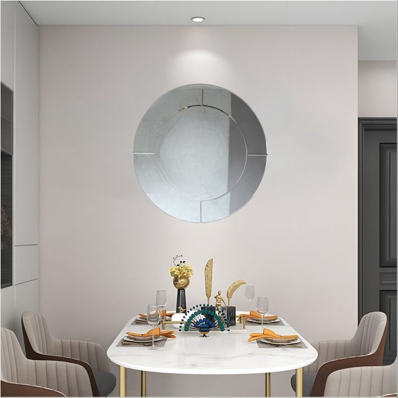 Espejo Pared Redondo Elegante Borde Espejo Decorativo Jhn-7