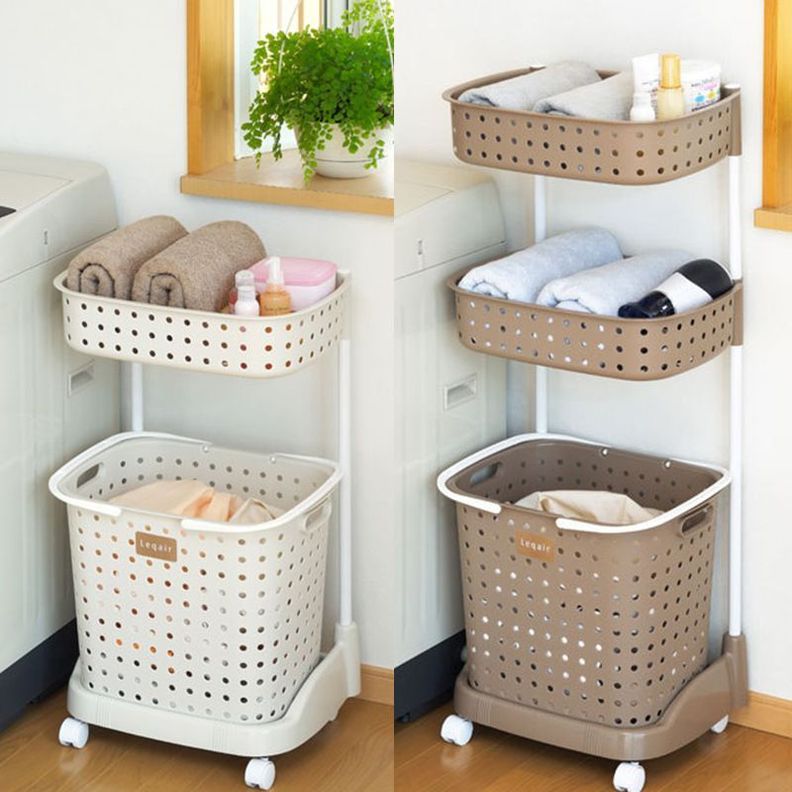 Cesta Colada Ruedas Estante Baño Extraíble Rondon-4