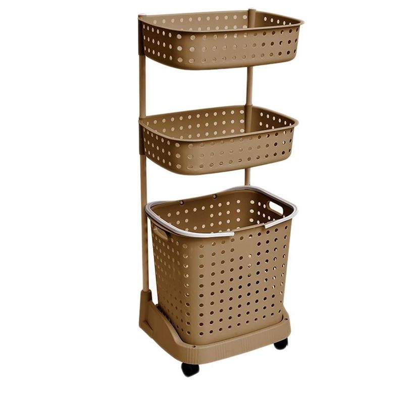Cesta Colada Ruedas Estante Baño Extraíble Rondon-0
