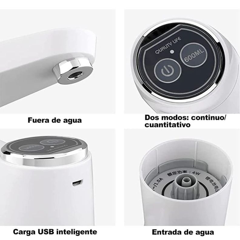 Dispensador Agua Inteligente Usb Portátil Bombeo Rondon-5