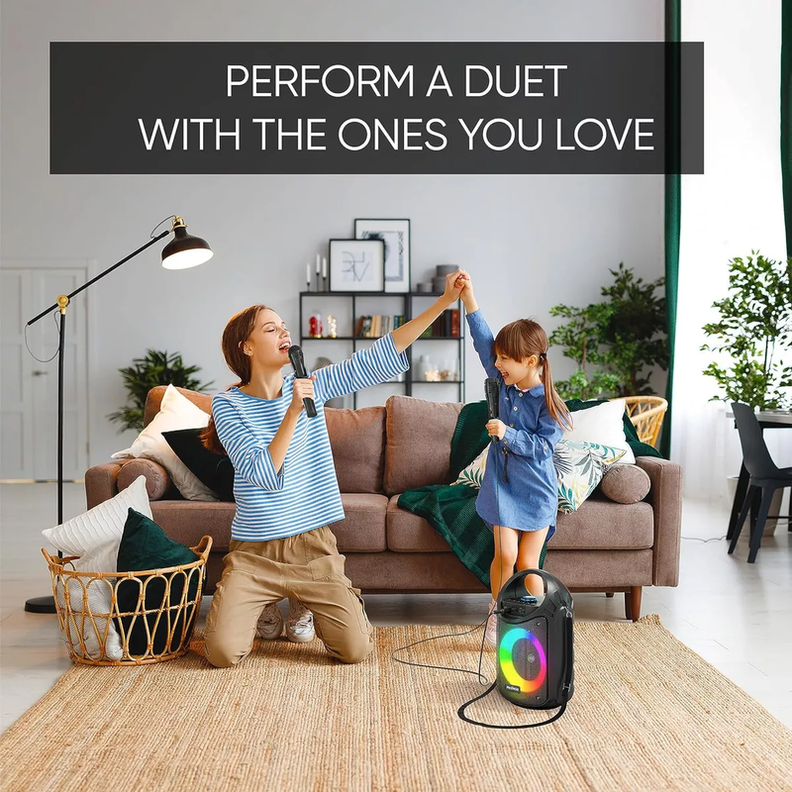 Parlante Portatil Bluetooth Inalámbrico Karaoke Rondon-5