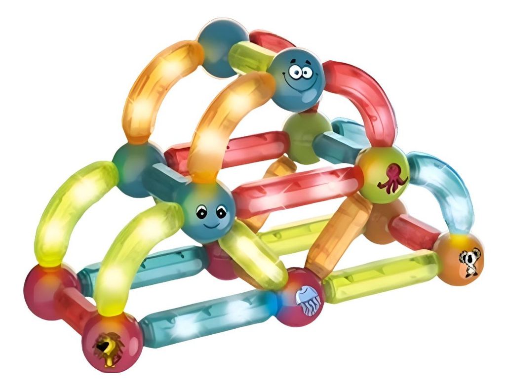 Bloques Construcción Magnéticos Ligero Juegos Luces Jhn-0