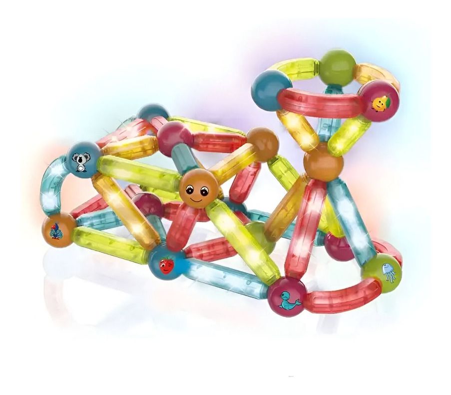 Bloques Construcción Magnéticos Ligero Juegos Luces Jhn-1