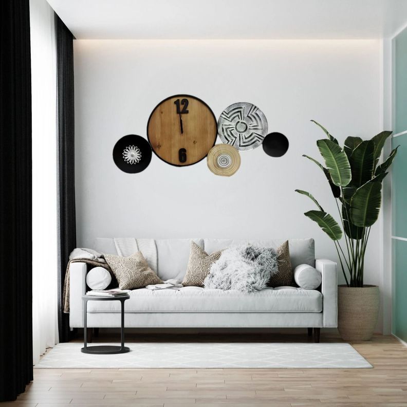 Reloj Pared Granja Grande Rústico Decorativo Jhn-2