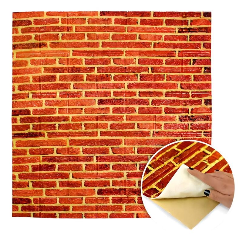 Set 4 Láminas Papel Mural 3D Pared Ladrillo Decorativo Jhn-0